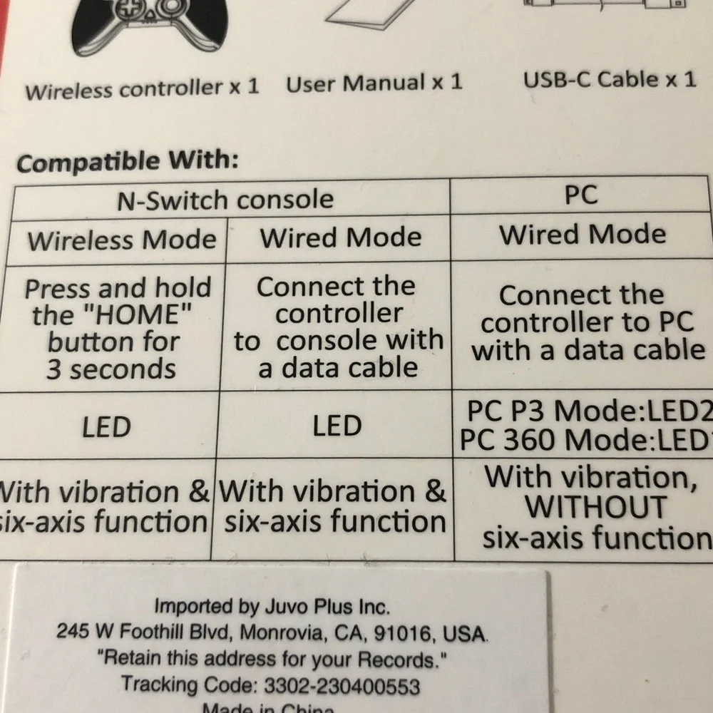 Wireless Controller for Nintendo Switch & PC - Black
